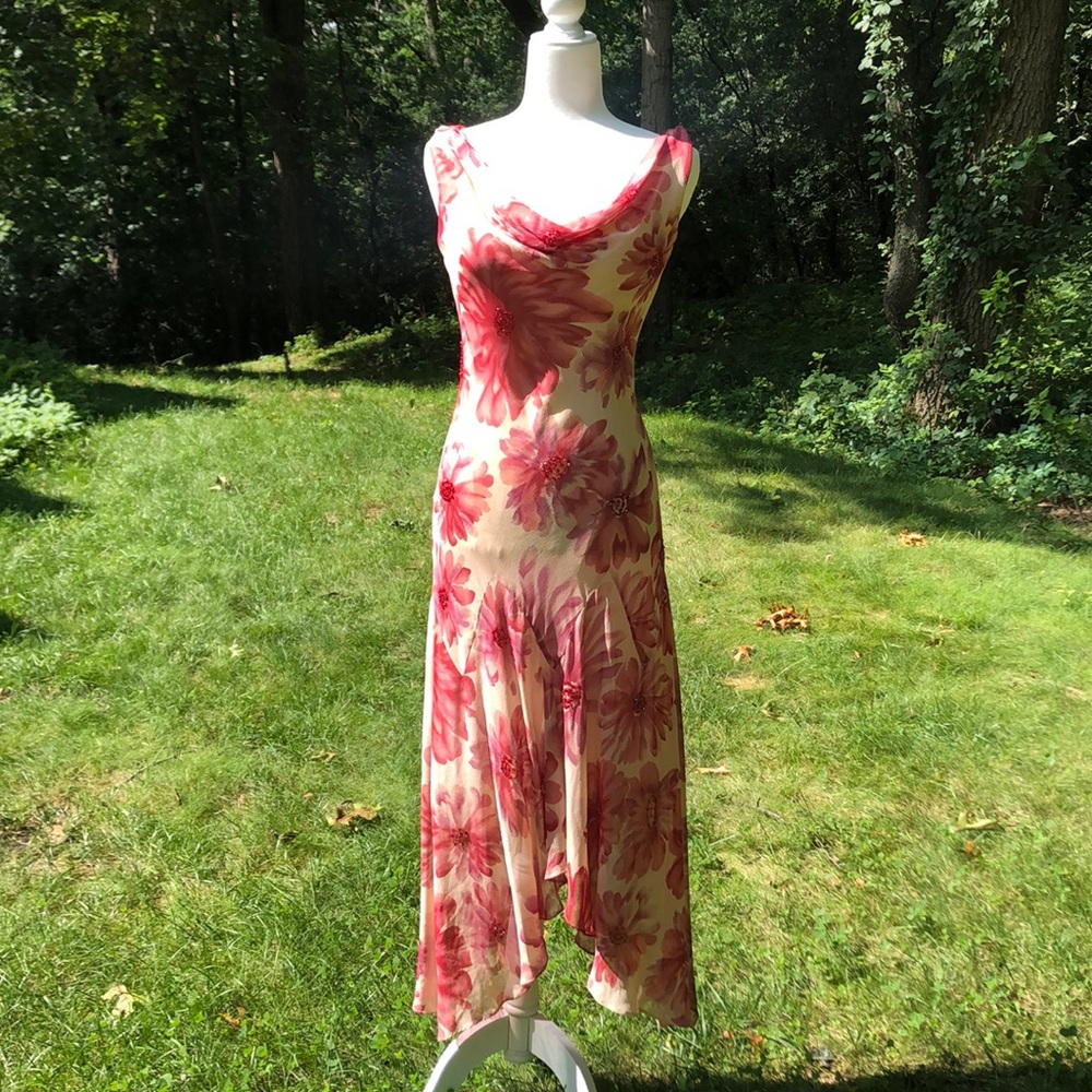 GORGEOUS Sue Wong floral beaded dress